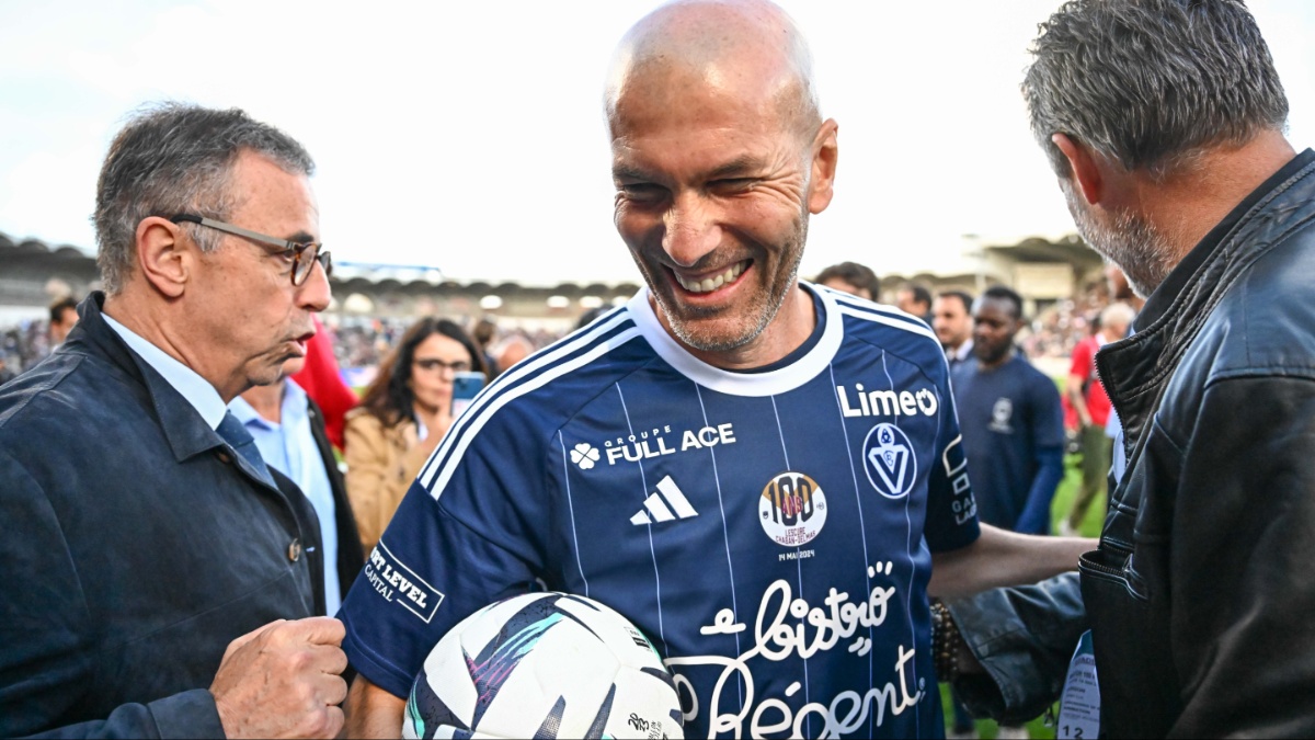 Zinedine Zidane lors de la célébration du centenaire du Parc Lescure (Icon Sport)